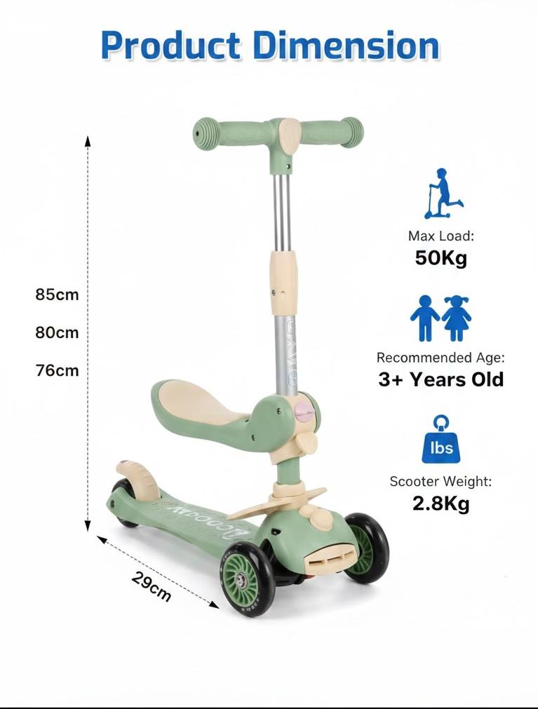 3-in-1 Kids Scooter