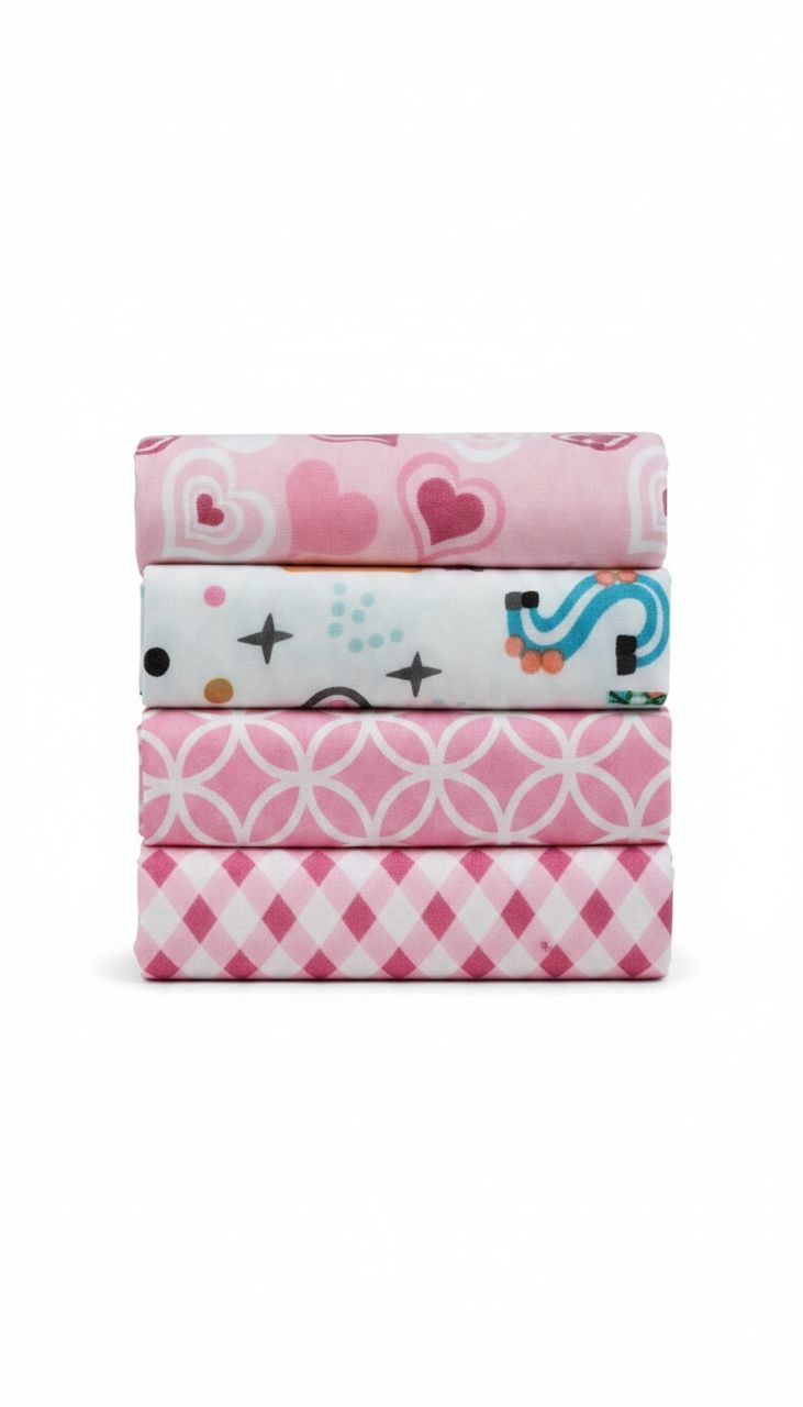 Clanforth Set of 4 Lightweight Baby Blankets