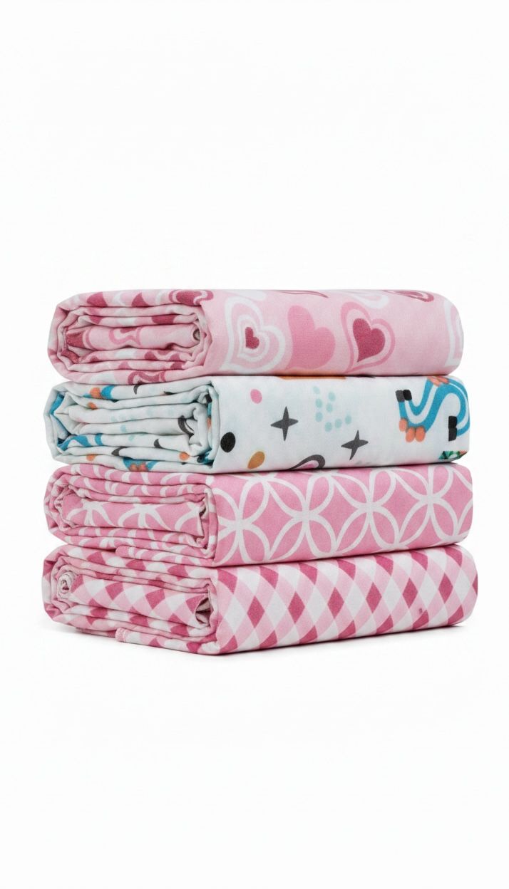 Clanforth Set of 4 Lightweight Baby Blankets