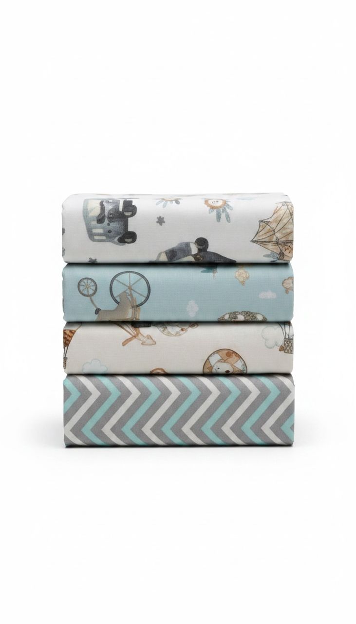 Clanforth Set of 4 Lightweight Baby Blankets