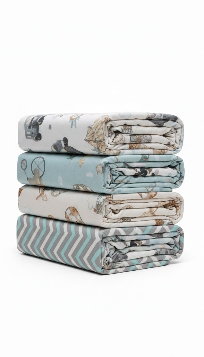 Clanforth Set of 4 Lightweight Baby Blankets