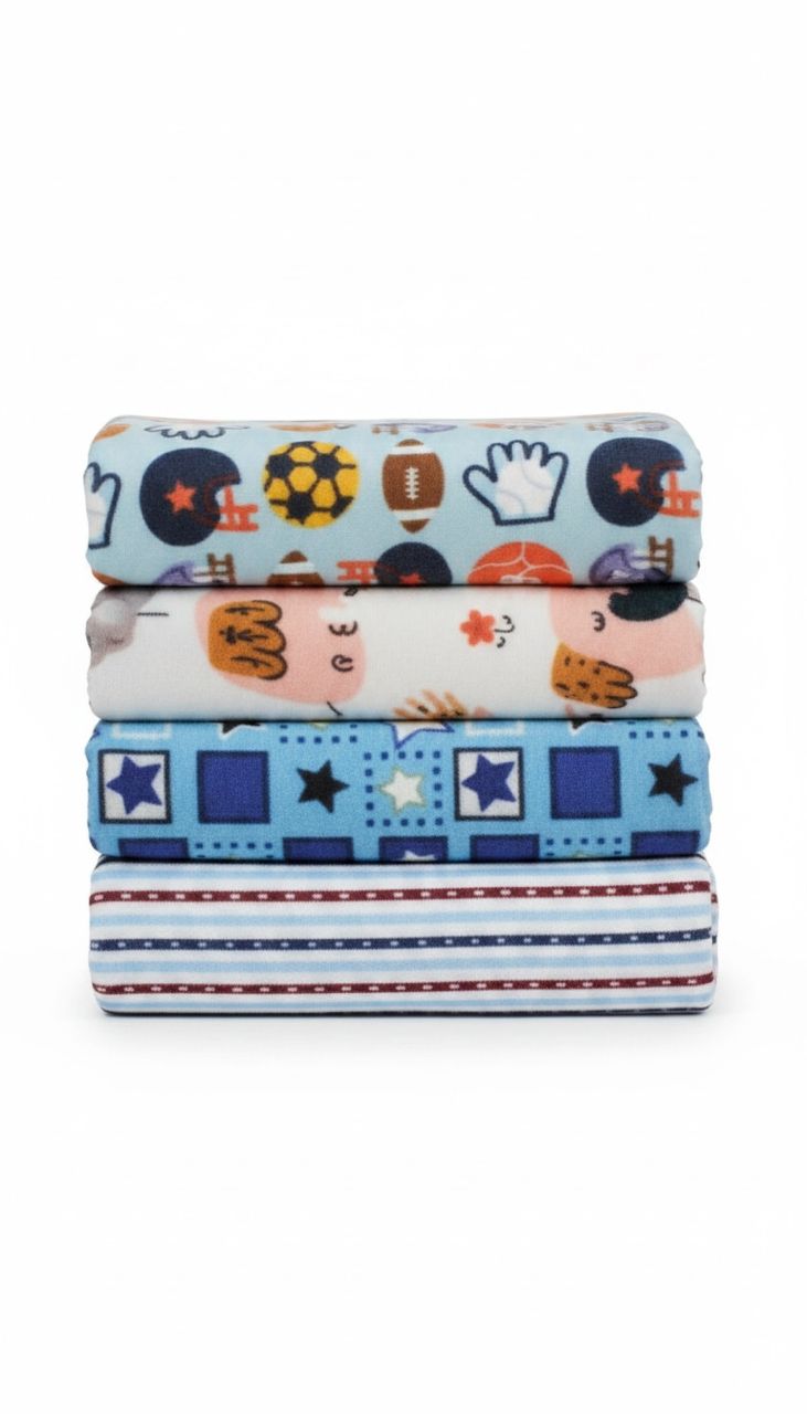 Clanforth Set of 4 Lightweight Baby Blankets