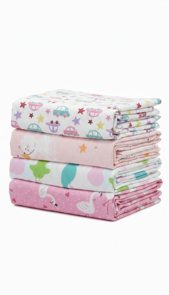 Clanforth Set of 4 Lightweight Baby Blankets