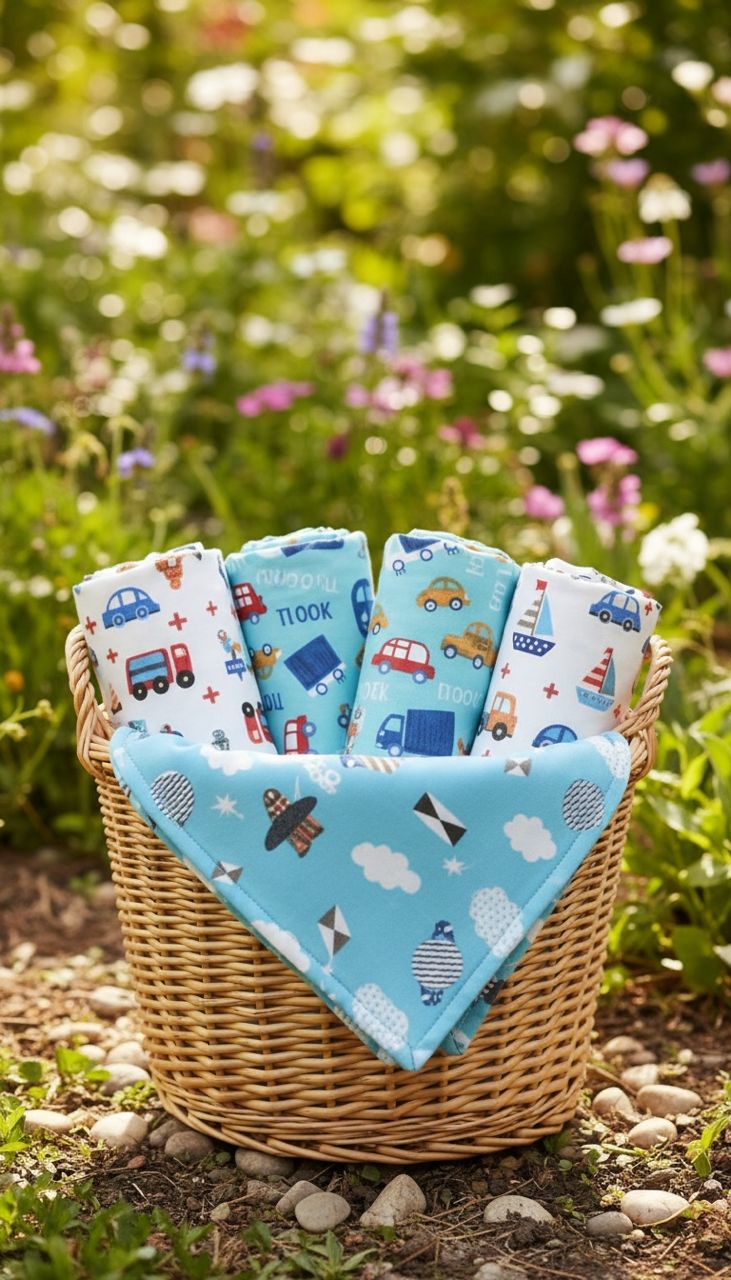 Clanforth Set of 4 Lightweight Baby Blankets