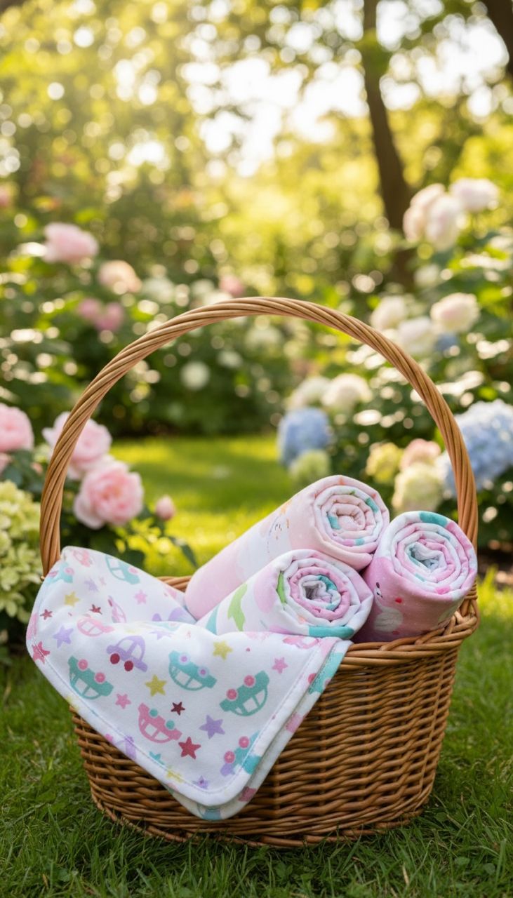 Clanforth Set of 4 Lightweight Baby Blankets